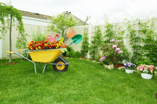 Soft landscaping maintenance for a Brompton commercial frontage and communal area